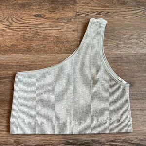 Forever 21 One-Shoulder Ribbed Crop Top Small